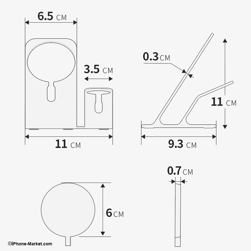 پایه شارژ رومیزی آیفون و اپل واچ Boneruy P32