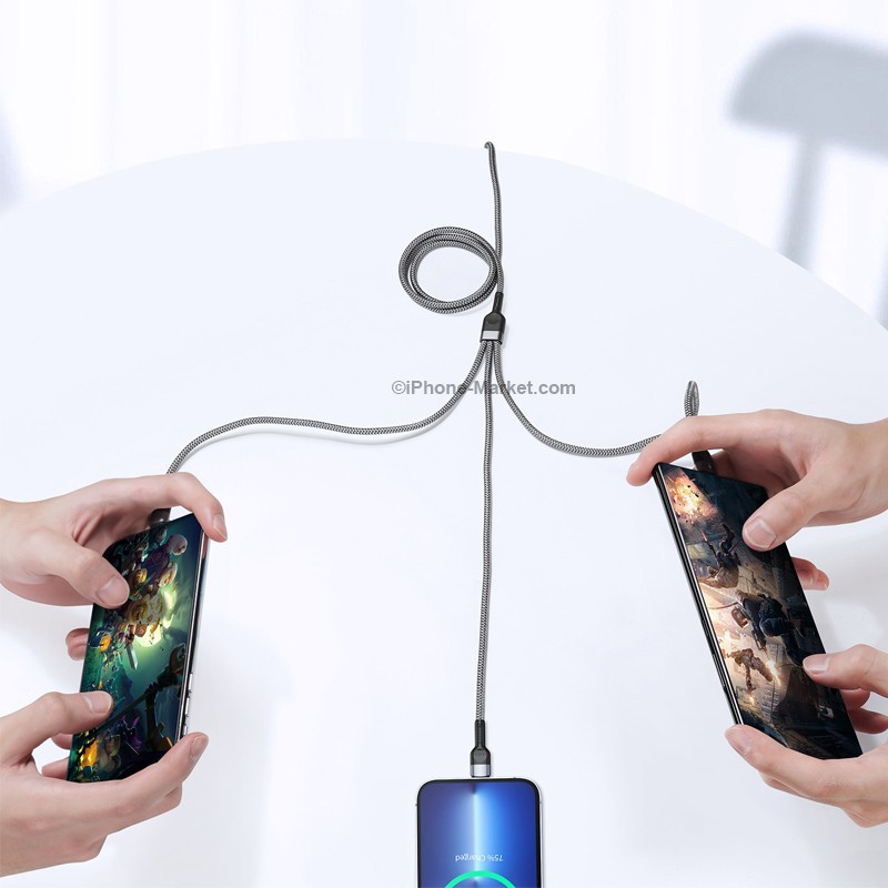 DUZZONA A3 3-in-1 Cable Lightning USB C Micro