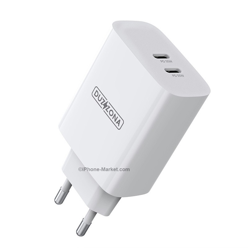 DUZZONA T4 PD 35W Wall Charger Dual USB-C Ports