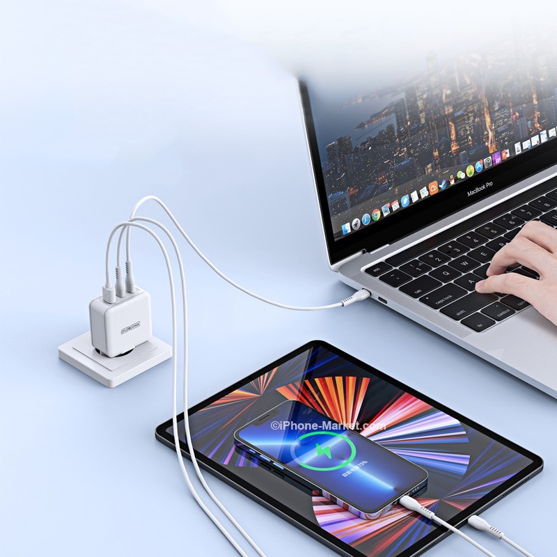 DUZZONA T9 3Port PD 65W GaN Fast Charger