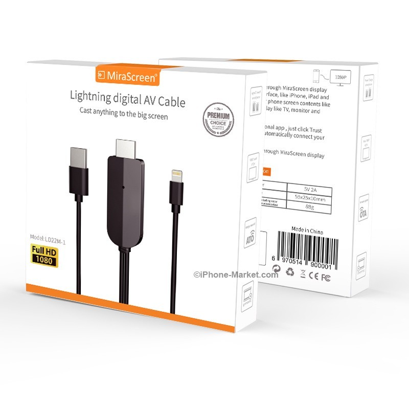 Mirascreen LD22 HDMI Lightning Cable